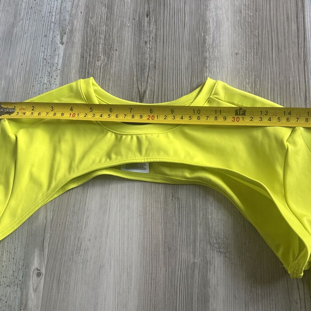 Adidas x Ivy Park neon yellow long-sleeve bolero Workout Cycling shrug Medium - Picture 9 of 10